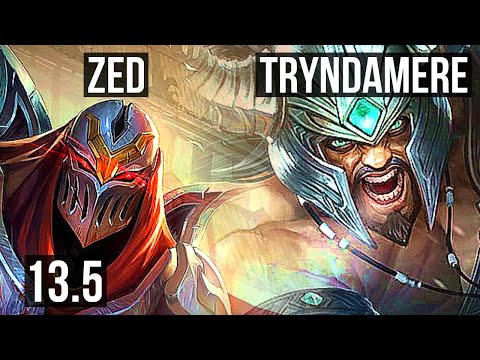 ZED vs TRYNDA (MID) | 5/0/7, 1200+ games, 1.4M mastery | KR Challenger | 13.5