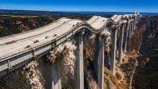 How Engineers Collapse Giant Bridges in Seconds. Heavy Machinery Documentary