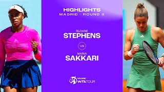 Sloane Stephens vs. Maria Sakkari | 2024 Madrid Round 3 | WTA Match Highlights