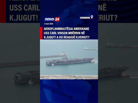 ⚓🇺🇸 Aeroplanmbajtësja amerikane USS Carl Vinson mbërrin në Korenë e Jugut! A do të reagojë Veriu? 🚢🔥