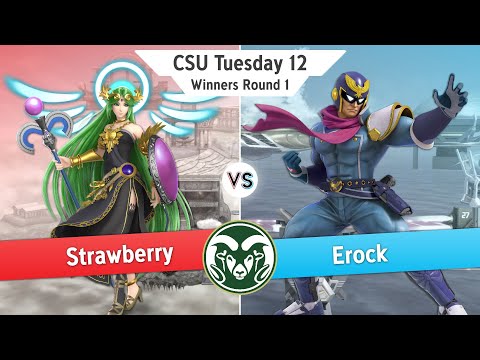 Strawberry(Palutena) Vs Erock(Captain Falcon, Cloud) - Winners Round 1 - CSU Tuesday 12