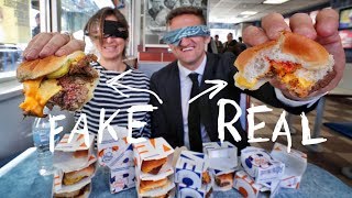 White Castle IMPOSSIBLE (fake) Burger vs. REAL Burger