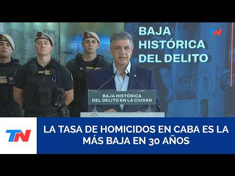 El jefe de Gobierno Jorge Macri infirmó que CABA registró la tasa más baja de homicidios en 30 años