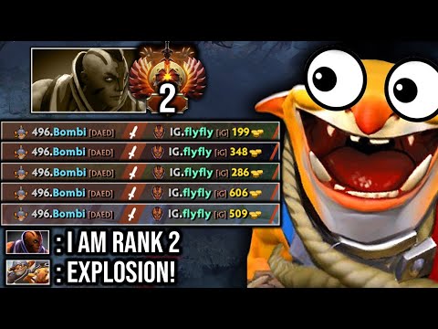 Techies vs Rank Top 2 Immortal -- OMG Nonstop Delete 10000MMR