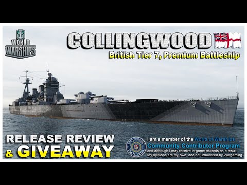World of Warships:  COLLINGWOOD, Review & Giveaway, British T7 Premium Battleship