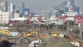 羽田空港アクセス線の建設現場の様子