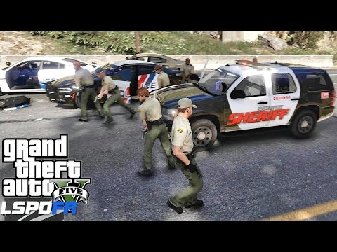 GTA 5 LSPDFR 0.3.1 - EPiSODE 317  - LET'S BE COPS - SHERIFF K9 PATROL (GTA 5 PC POLICE MODS) JERRY