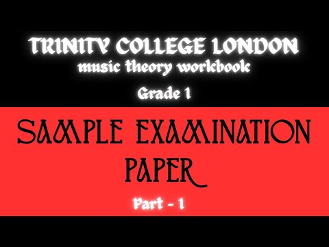 Trinity College London Music Theory Workbook Grade 1 - Sample Examination Paper - part 1