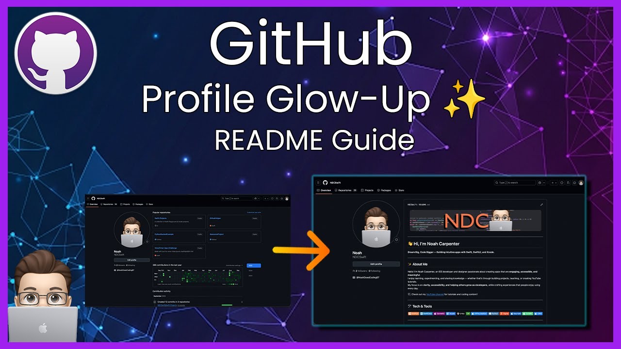 Ultimate GitHub Profile README Tutorial (2025) – Animated Stats & Custom Design