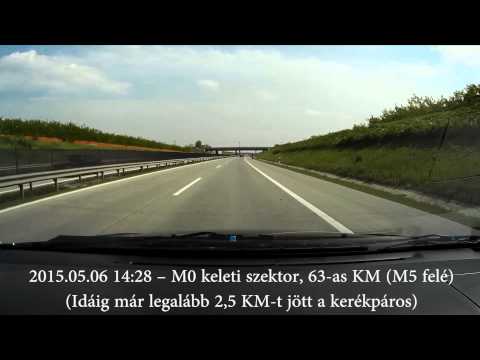 Kerékpáros az M0-on