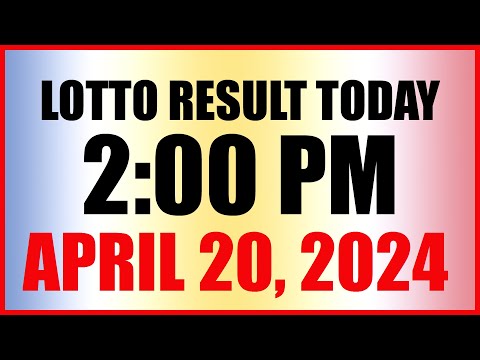 Lotto Result Today 2pm April 20, 2024 Swertres Ez2 Pcso