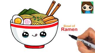How to Draw a Ramen Bowl 🍜 Cute Food Art