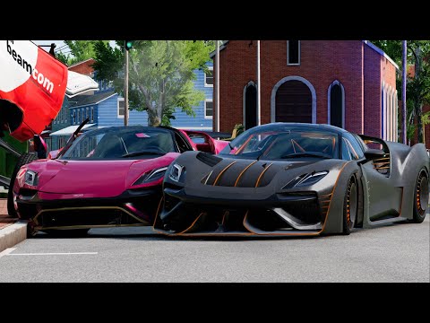 Street Racing Crashes #6 - BeamNG Drive