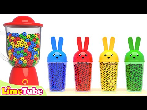 Color Balls Ten In The Bed | Nursery Rhymes & Kids Songs | Kindergarten | LimeAndToys