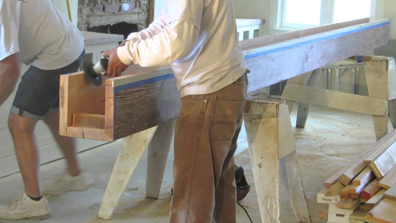 Reclaimed Wood - Installing Box Beams