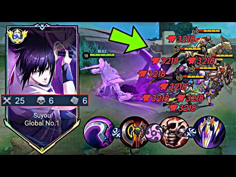 25 KILLS SUYOU TOP SUPREME BEST BUILD BROKEN AUTO CARRY TEAM!! (Must Watch!!) - Mobile Legends