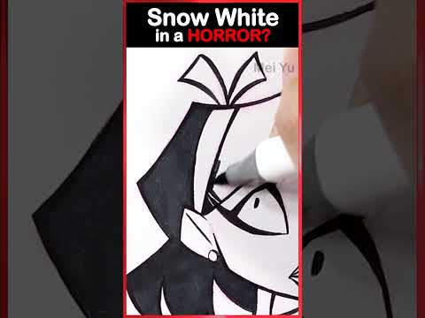 What if Snow White was a HORROR? Draw Snow White in Scary Fairy Tales Style #snowwhite #meiyu #art