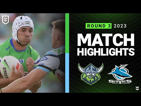 NRL Highlights | NRL 2023 | Canberra Raiders v Cronulla Sharks| Match Highlights