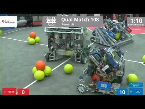 VEX Worlds 2016 - VEX U - Research - Qual 108 (GATR) 39 vs 189 (USU)