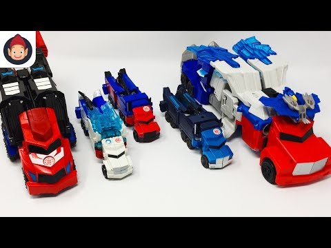 Transformers Toys Optimus Prime Car Robots In Disguise Combiner Force Figures - Unboxing Toy Video