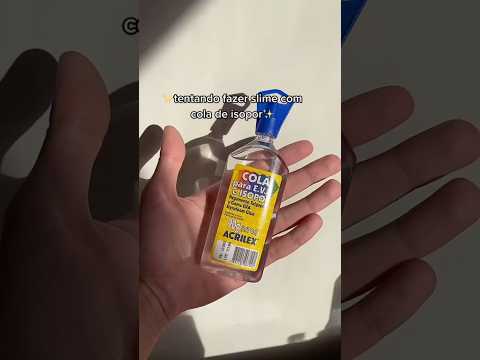 Tentando fazer slime com cola de isopor, comentem mais tipos de cola para eu testar #slime #cola