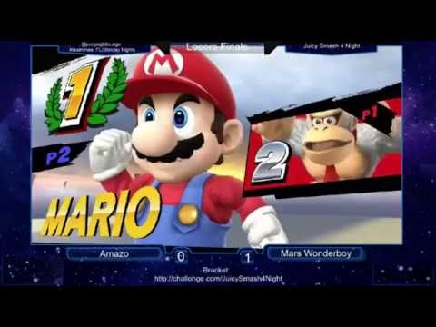 JuicySmash4Night - Losers Finals Mars Wonderboy (Mario) vs Amazo (Donkey Kong)