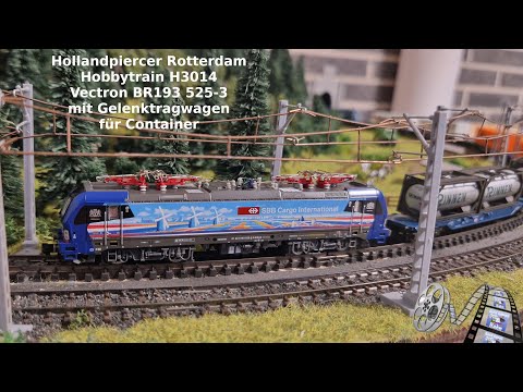 MoBa Spur N - #19 - Hobbytrain H3014 SBB Hollandpiercer  BR193 525 mit Gelenktragwagen
