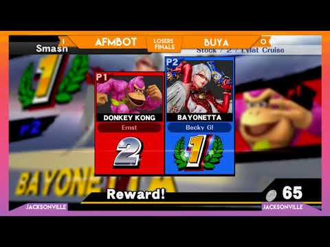 Jacksonville Smash 4 Weekly 7/5/18: Buya(Bayonetta) vs. Afmbot(Donkey Kong) Losers Finals