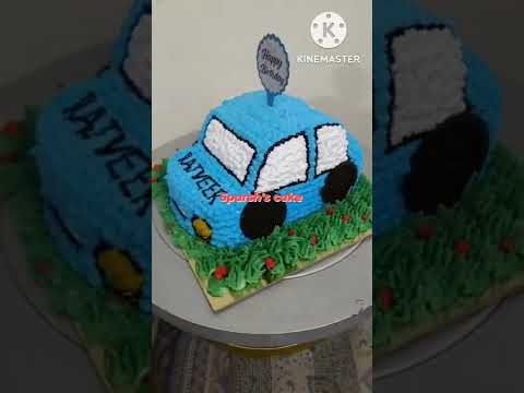 1/2kg car cake #shorts #birthdaycake#pineapplecake#Sparshcake