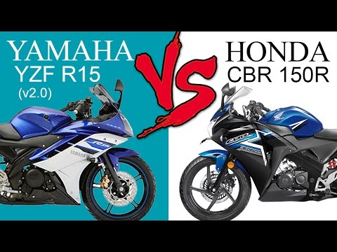 Yamaha Yzf R15 Vs Honda Cbr 150r Choosemybike In Review