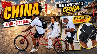 We did Cycling on City Wall and Tried EXoskeleton || Bext Experience of China