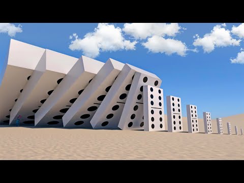 Big domino effect IN REVERSE! [small to big to small]