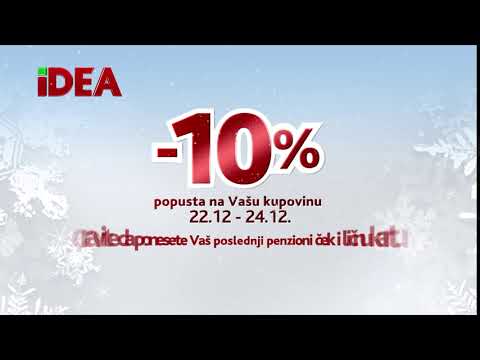 IDEA: -10% popusta za penzionere 22.12 - 24.12.2017.