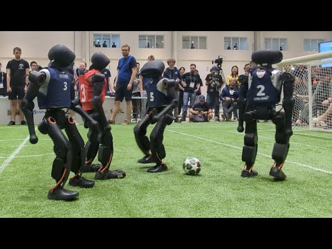 Humanoid Robot Play Football at RoboCup 2025 Finals in Brazil