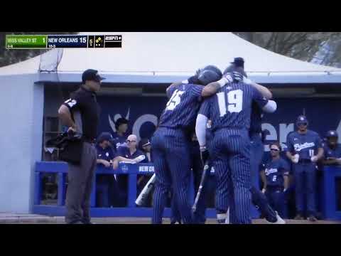 New Orleans' Maika Niu hits home run vs. Mississippi Valley State