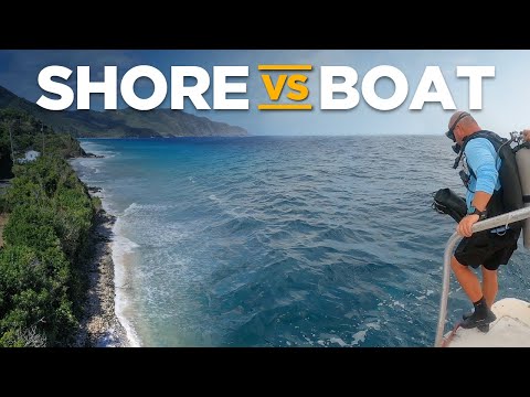 船潛與岸潛（入水） (Boat Diving vs Shore Diving (Entering the Water))