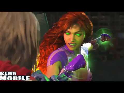 Injustice 2 - All Starfire Vs Powergirl Intros And Interactions
