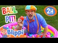 Blippi Learns Colors At The Blippi Ball Pit 2 HOURS OF BLIPPI TOYS