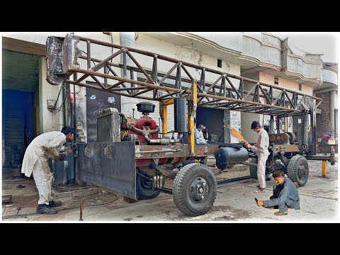 Process of water well drilling rig machine