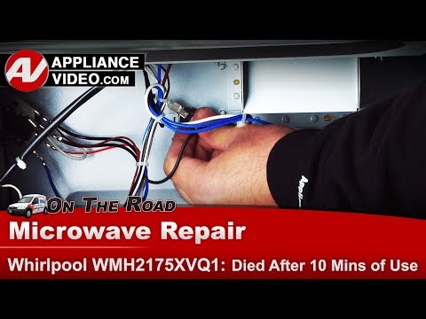 Whirlpool Microwave Repair -  Stops Running After 10 Minutes - Thermostat  Diagnostic & Repair