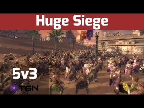 Medieval 2 Total War Online Battle # 117 (5v3 Siege) - No Surrender!