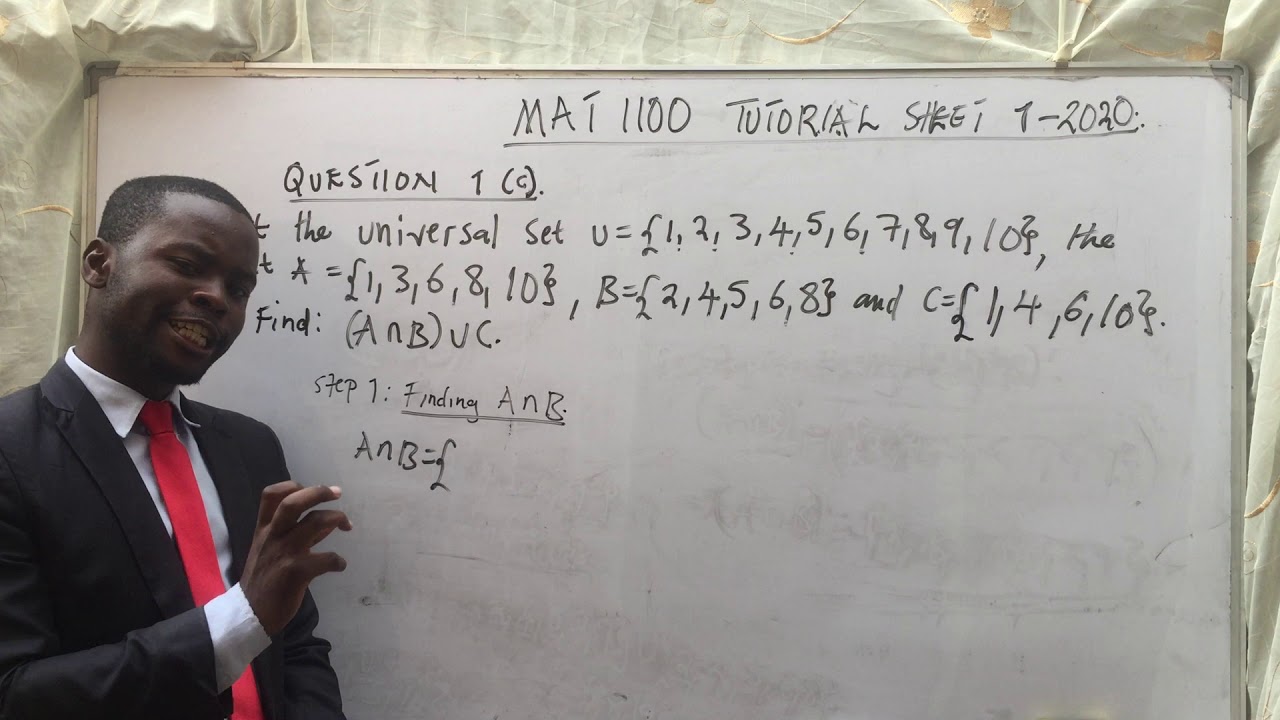 MAT 1100, QUESTION 1(C), TUTORIAL SHEET 1,2020