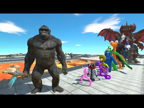 King Kong vs Destoroyah LAVA DEATH RUN - Animal Revolt Battle Simulator