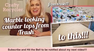 Create Marble Looking Counter Tops from Trash