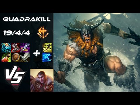 TOP Olaf vs Jayce [QUADRAKILL] - EU Challenger Patch 25.S1.2