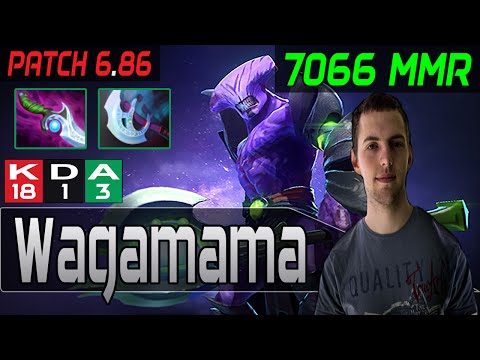 Dota 2 Patch 6.86 | Wagamama 7066MMR - Faceless Void 18 KILLS | Ranked Gameplay