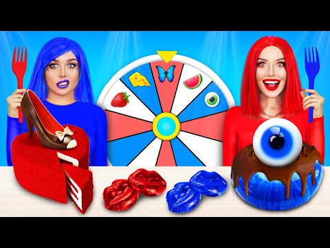 Sfida di decorazione di torte rosse contro blu | Ultimo a SMETTERE di mangiare cibo blu contro ci...