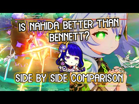 AGGRAVATE vs HYPERCARRY Raiden Shogun - Nahida & Bennett comparison 【Genshin Impact】v3.2