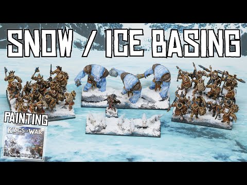 How to make Snow / Ice bases - Multibasing Kings of War Northern Alliance