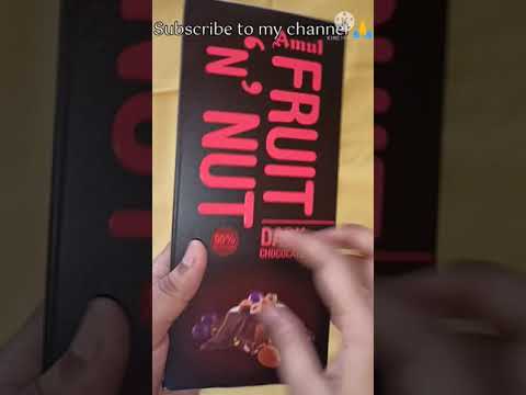 Amul Fruit 'N' Nut Dark Chocolate🍫❤️😋 Unboxing| Amul Chocolate#Amul #Shorts #shortvideo